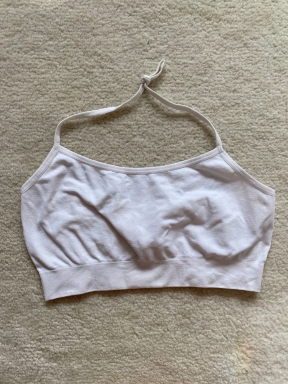 White Halter Bralette Top
